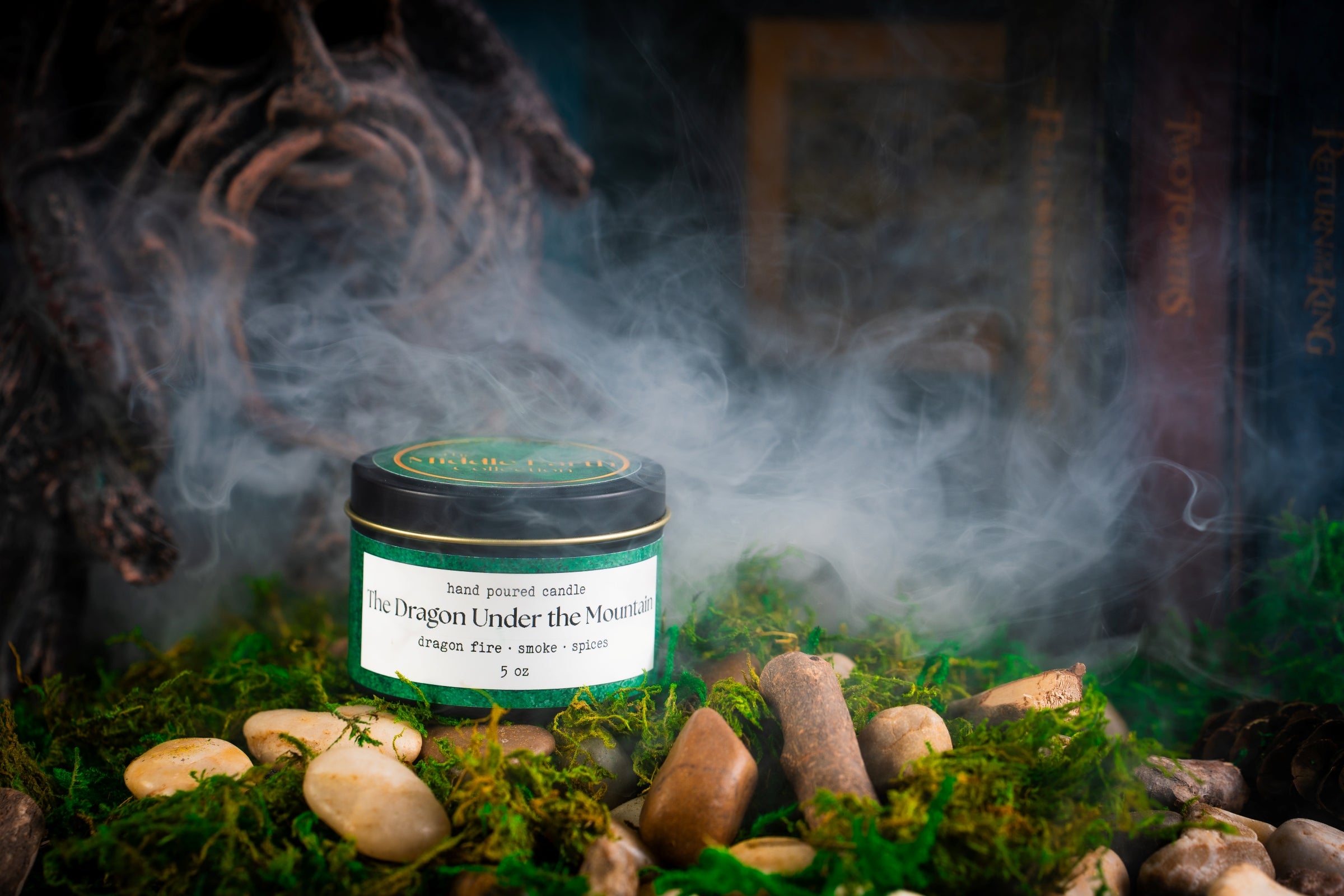 The Dragon Under the Mountain candle